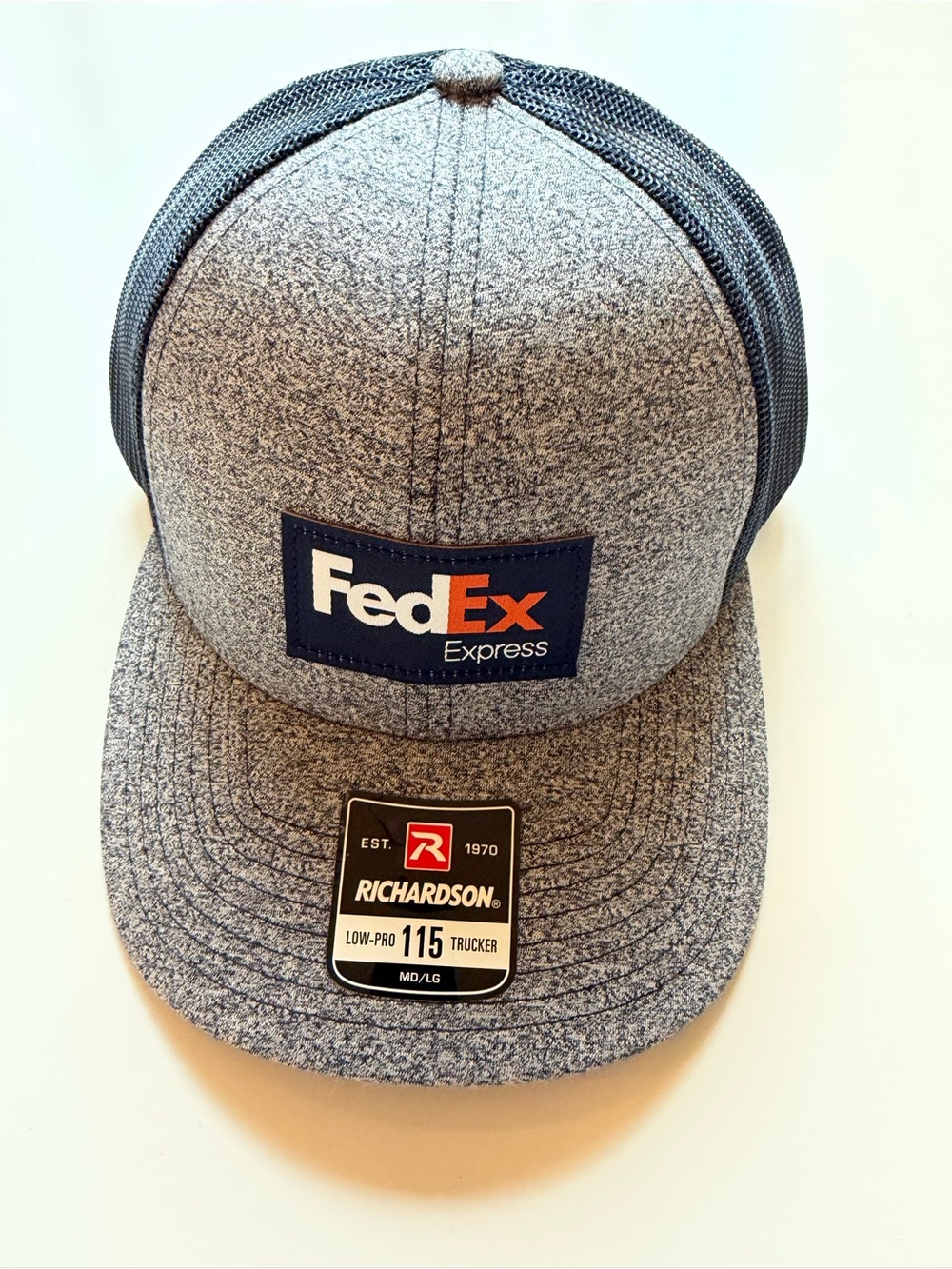 FedEx Express Richardson Trucker Hat - Heather Gray/Navy